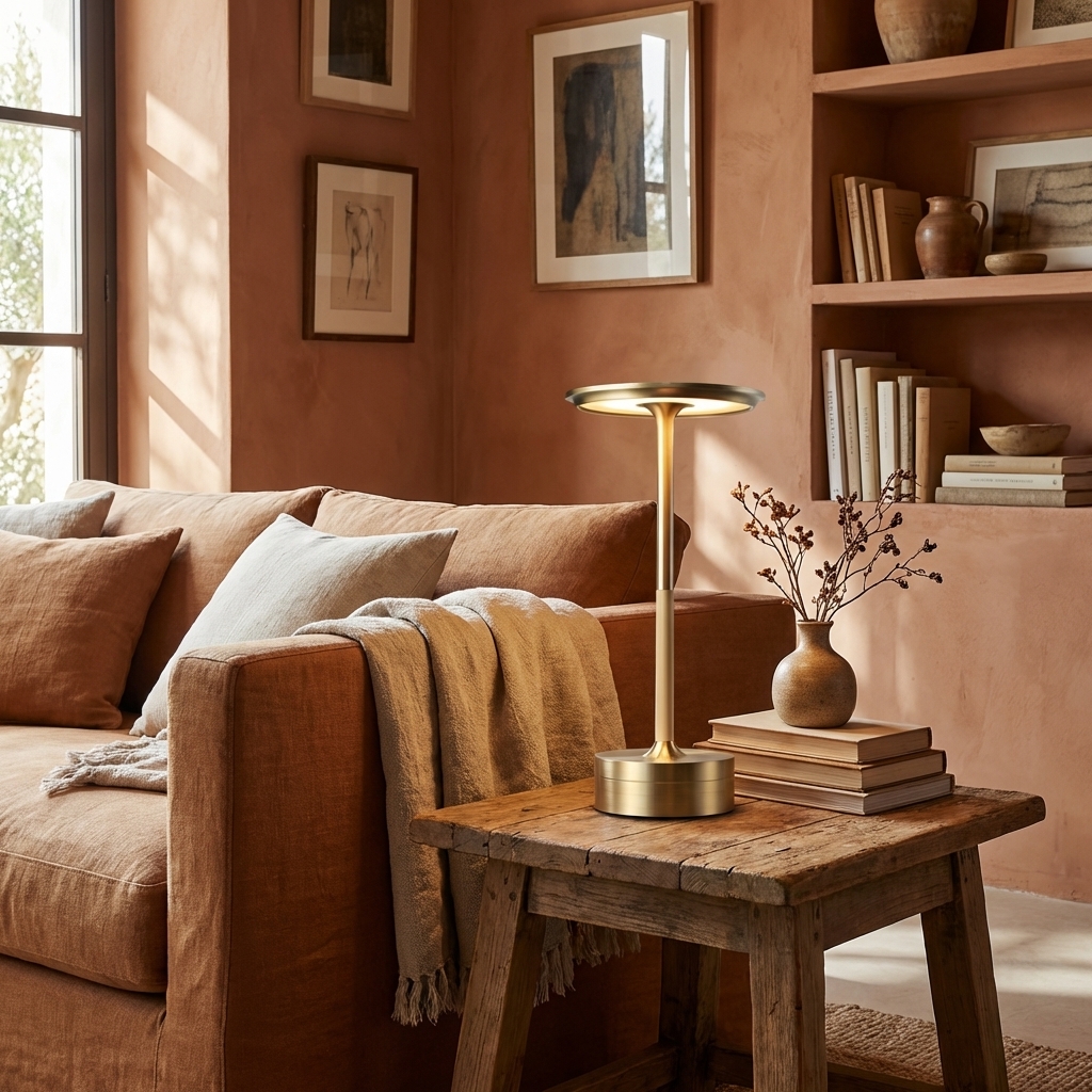 Cordless Brass Bistro Table Lamp - Image 2